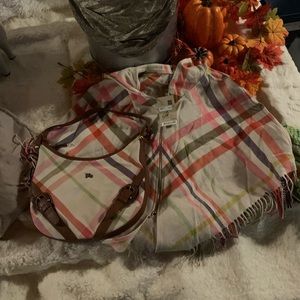 Burberry Pastel Check Hobo matching hooded poncho